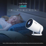 2025 Upgraded HY300 PRO+ Mini Portable Projector,Smart Projector with Android 11.0, 200 ANSI Lumens, Short Focus, Wifi6 + BT5.0, Support 4K 1080P Decoding, for Outdoor Camping,Home Theater