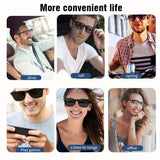 Senbono Smart Glasses - Bluetooth Audio, Transparent Lenses & Mic – Perfect Gift for Tech Lovers!